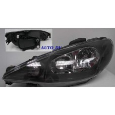PEUGEOT 206 98-05 REFLEKTOR CZARNY L
